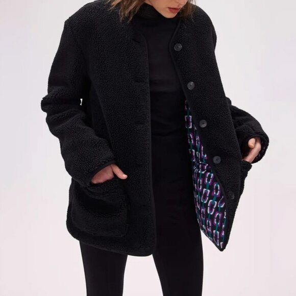 Diane Von Furstenberg Domino Reversible Quilted Coat Size Medium - Picture 5 of 8